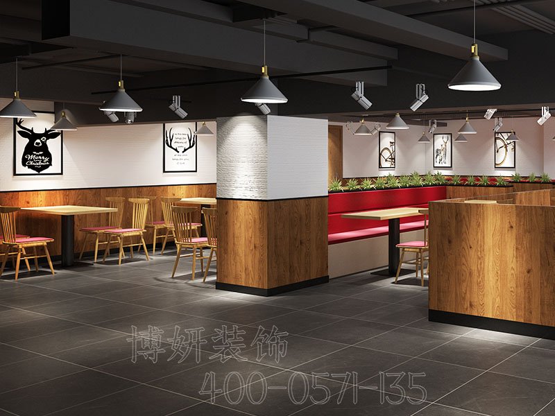 宁波自然舒适快餐店装修设计方案效果图