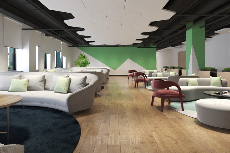宁波绿色生机办公室装修设计方案效果图