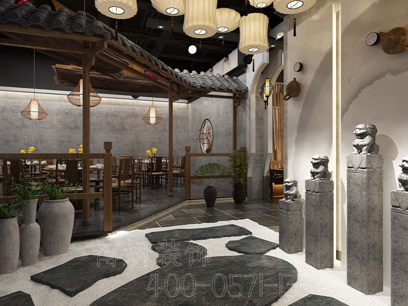 宁波中式餐厅装修案例