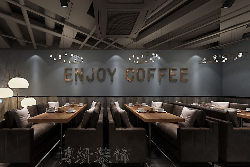 宁波休闲咖啡饮品店装修设计方案效果图