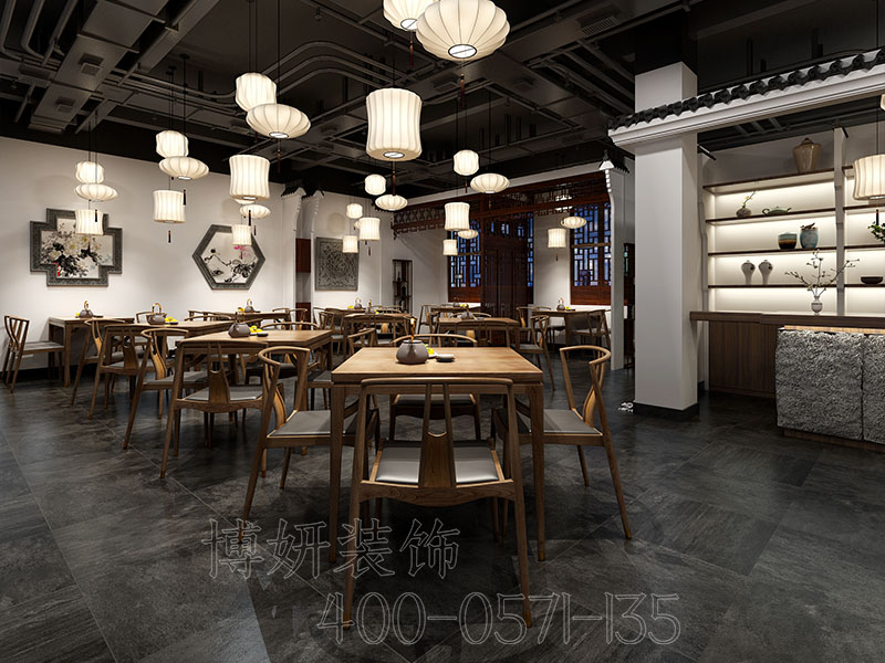 新中式风格餐厅装修,新中式风格餐厅设计,新中式风格餐厅装修案例