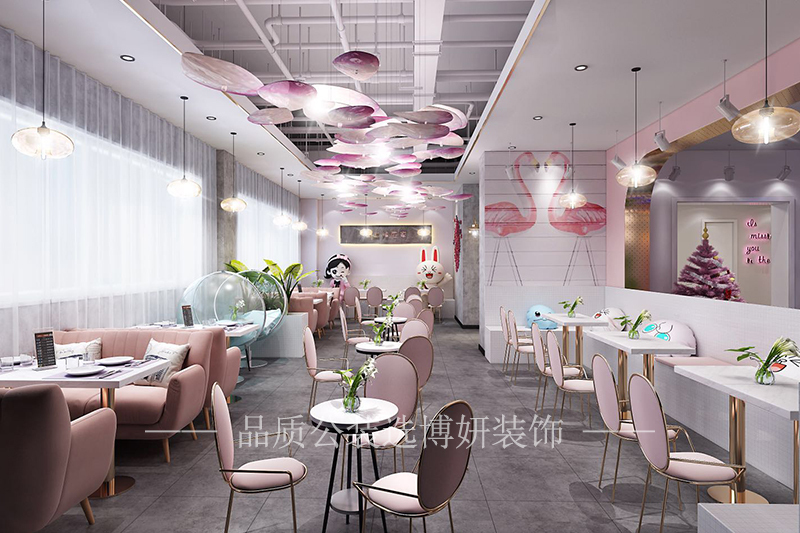 宁波简约风甜品店装修设计，教你打造浪漫梦幻的甜品空间！