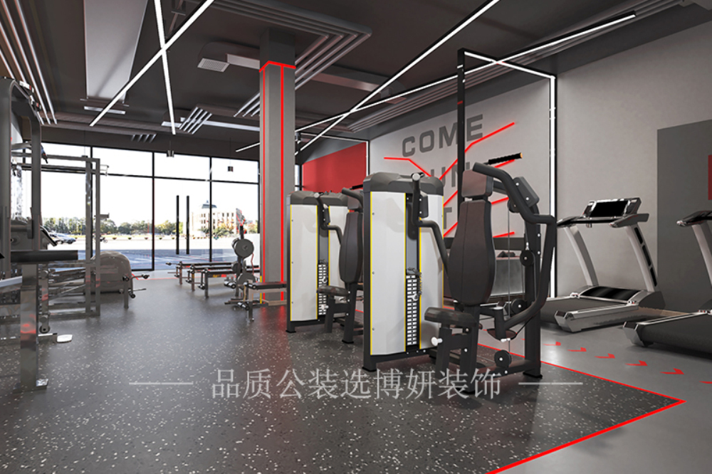 宁波健身房设计装修,宁波健身房设计效果图,宁波健身房设计公司