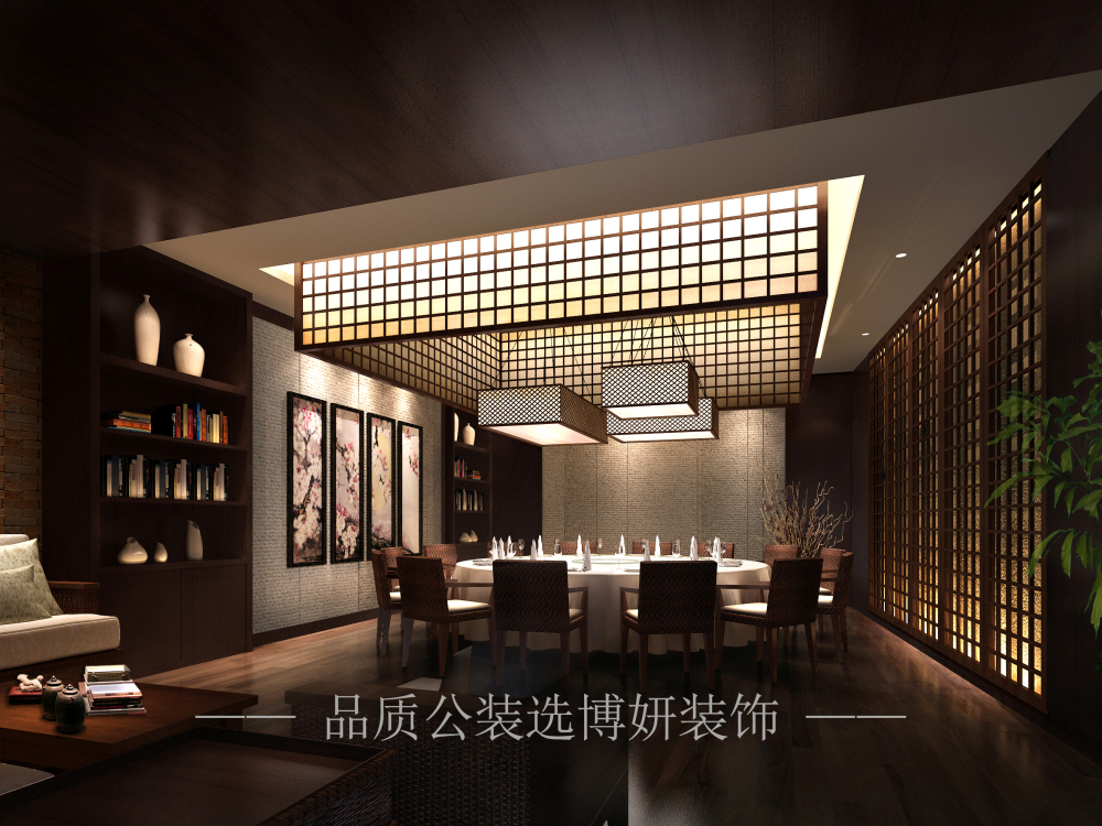 宁波新中式风火锅店装修设计,宁波新中式风火锅店设计效果图,宁波火锅店装修公司