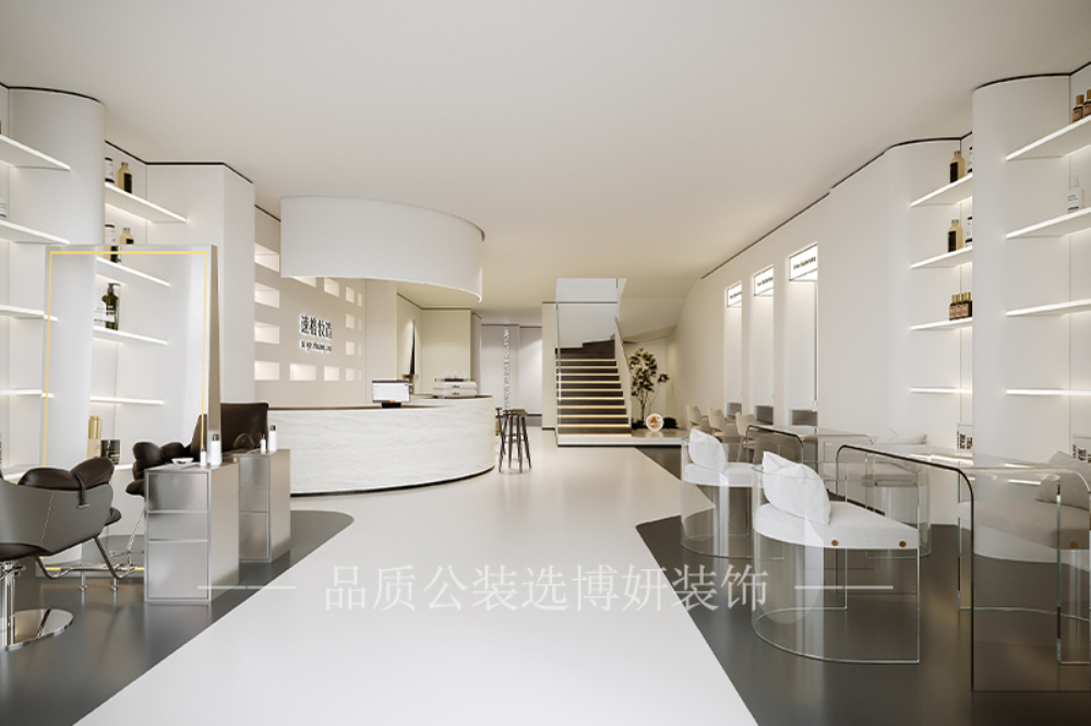 宁波美发店装修设计,宁波美发店设计效果图,宁波美发店装修公司