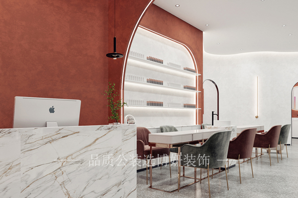 宁波美甲店装修设计,宁波美甲店装修公司,宁波美甲店设计效果图