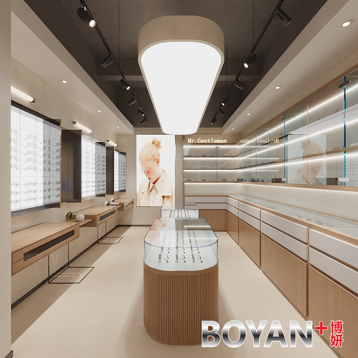 宁波眼镜店装修设计,宁波眼镜店装修公司,宁波眼镜店设计效果图