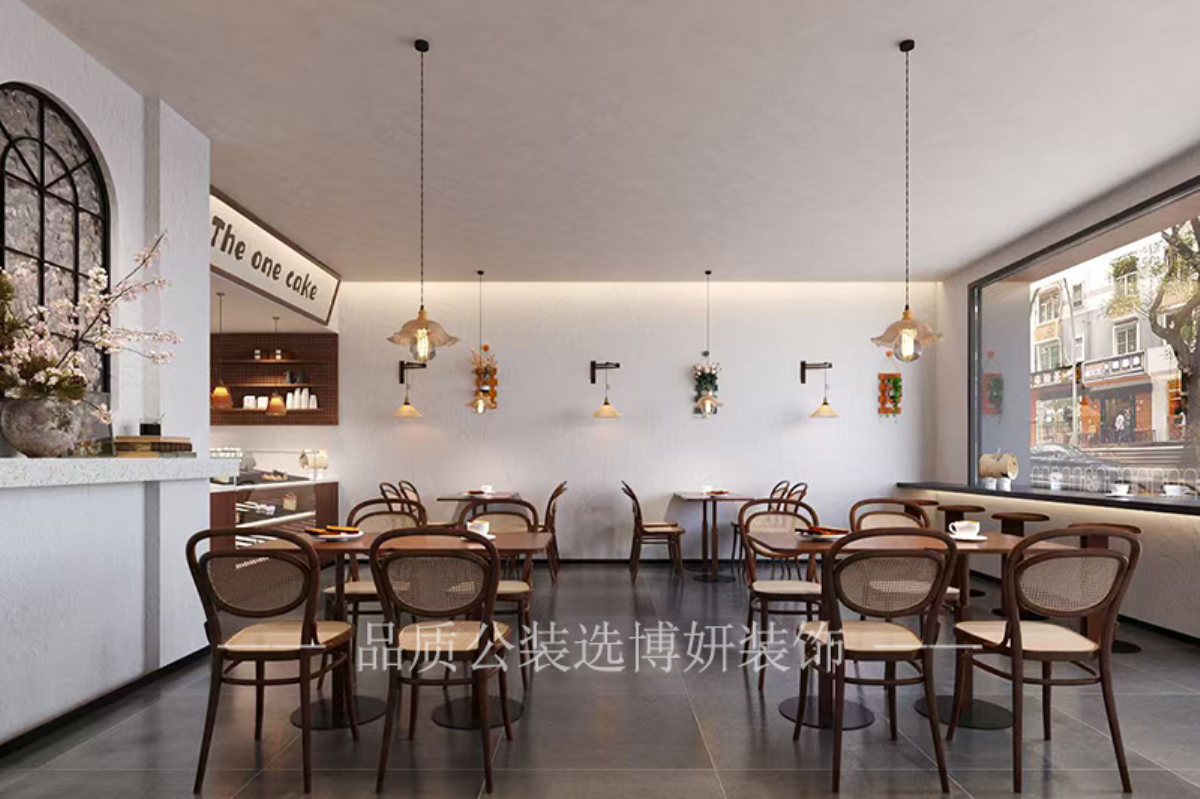 宁波法式文艺风烘焙甜品店设计装修，打造浪漫餐饮空间