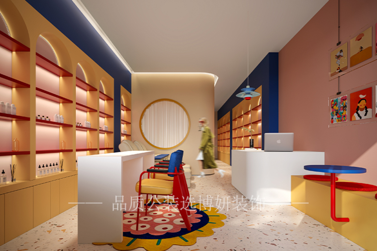 宁波美甲店装修设计,宁波美甲店装修公司,宁波美甲店设计效果图