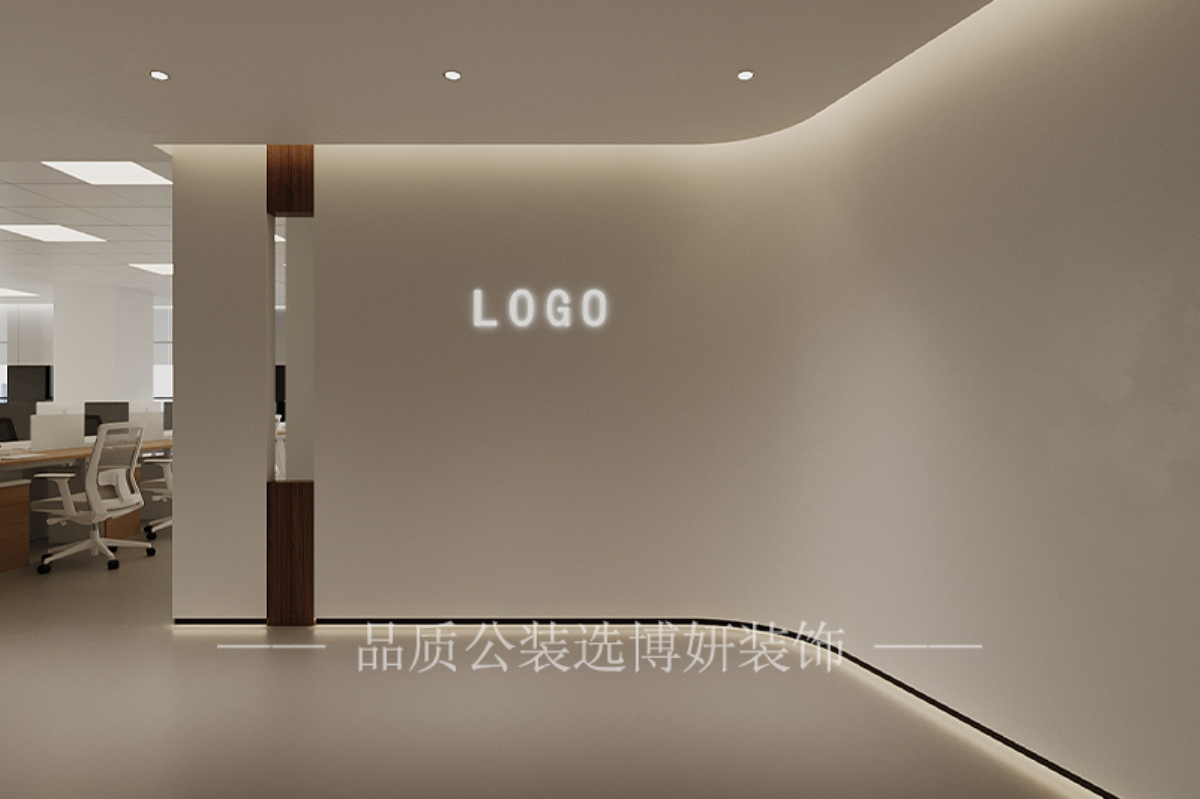 宁波现代简约风办公空间设计装修， 博妍装饰17年工装经验